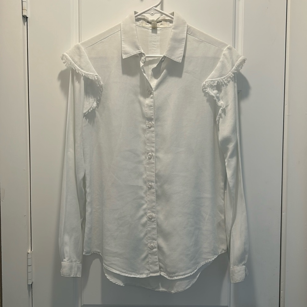 Cloth & Stone Anthropologie White Blouse